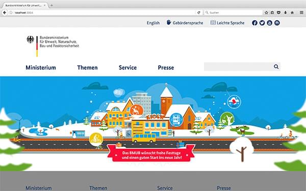 Screenshot der Website des BMUB