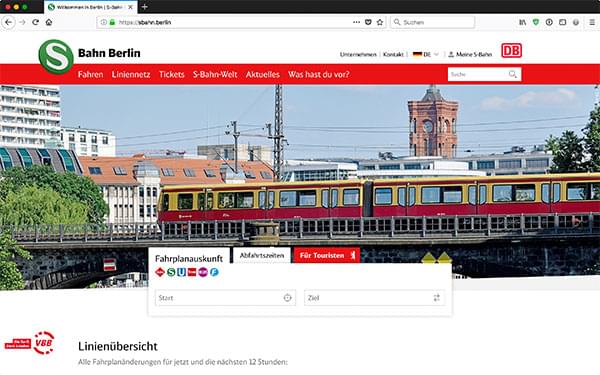 Screenshot der Website sbahn.berlin